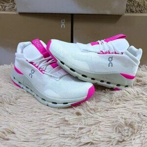 On Running Women's Sneakers in White and Pink